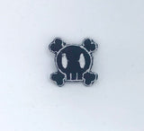 Crossbones Black & White Skull Iron on Sew on Embroidered Patch - Fun Patches