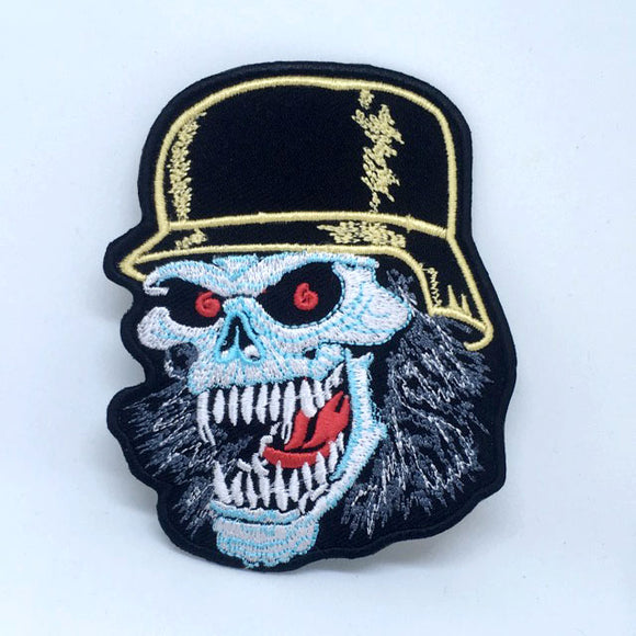 Slayer Skull outlaw MC Biker Iron on Sew on Embroidered Patch - Fun Patches
