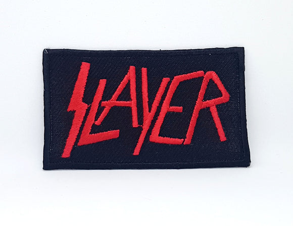 SLAYER Large Red & BLACK Iron Sew On Embroidered Patch - Fun Patches