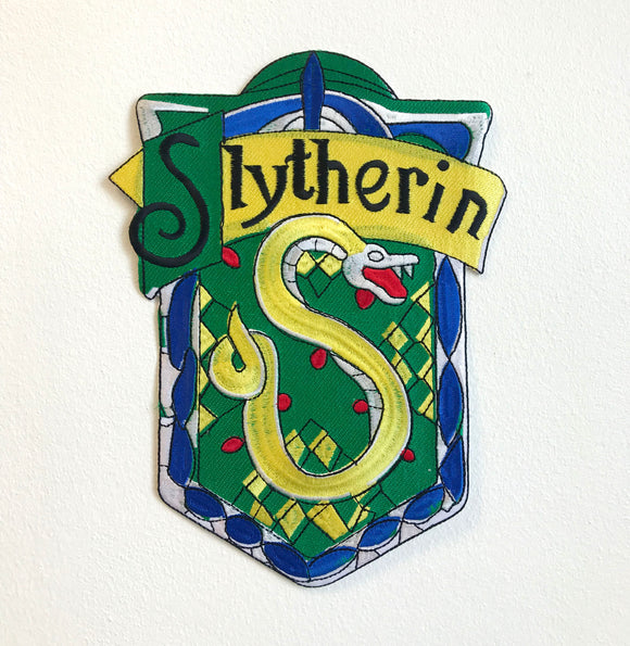 Slytherin Harry Potter Large Biker Jacket Back Sew On Embroidered Patch - Fun Patches