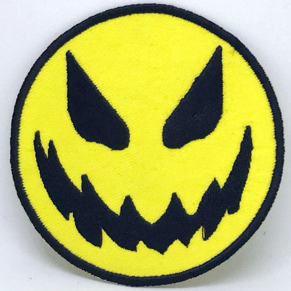 Smiley Face Emo Retro Kids Children Sew Iron On Embroidered Patch - Fun Patches
