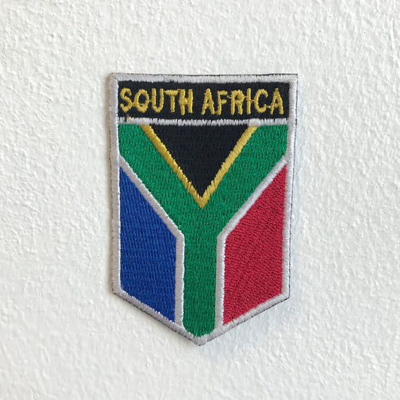 South Africa Flag Iron Sew on Embroidered Patch - Fun Patches