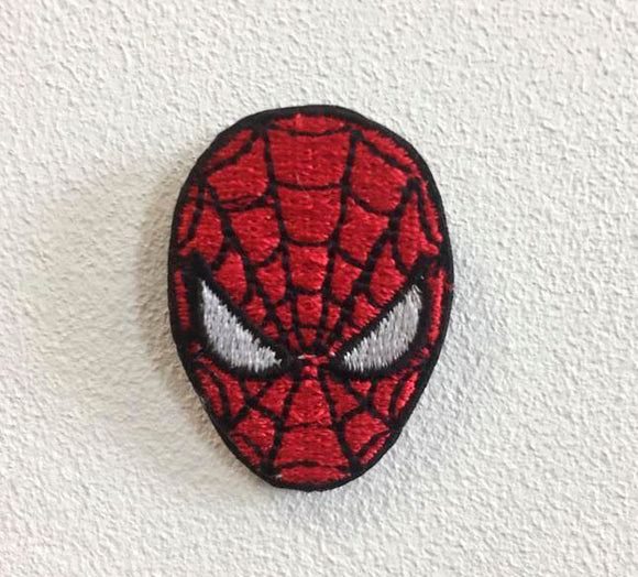 Spiderman face Movie Cartoon Art Badge Iron or Sew on Embroidered Patch - Fun Patches