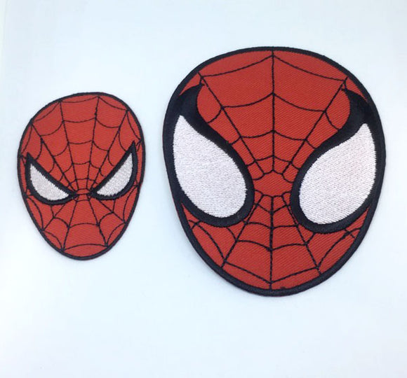 Spiderman Superhero face Marvel Iron on Sew on Embroidered Patch - Fun Patches
