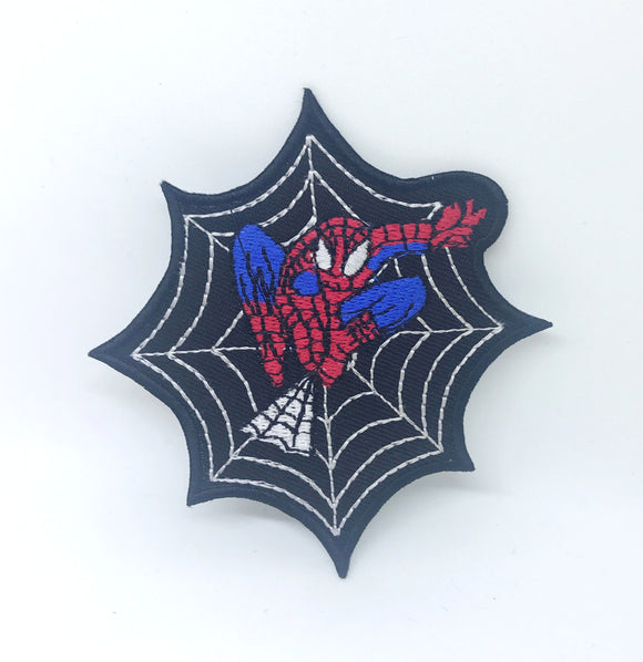 SPIDERMAN web jumping Iron On Embroidered Patch Marvel Badge - Fun Patches