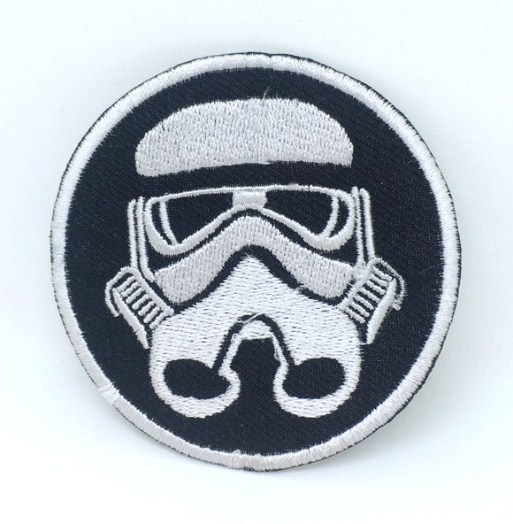 STAR WARS Movies Iron or Sew on Embroidered Patches - Imperial Storm Trooper WHITE BORDER - Fun Patches