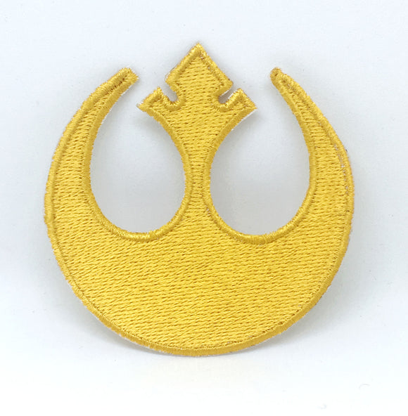 STAR WARS Movies Iron or Sew on Embroidered Patches - Rebel Alliance YELLOW 100% EMBROIDERY - Fun Patches