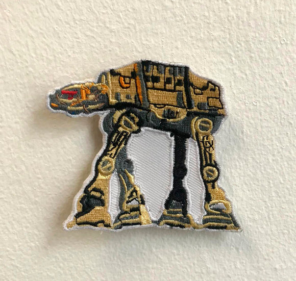 Star Wars at at Art Badge Iron on Sew on Embroidered Patch - Fun Patches