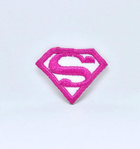 Comic Marvel Avengers and DC Comics Iron or Sew on Embroidered Patches - Superwoman Pink - Fun Patches