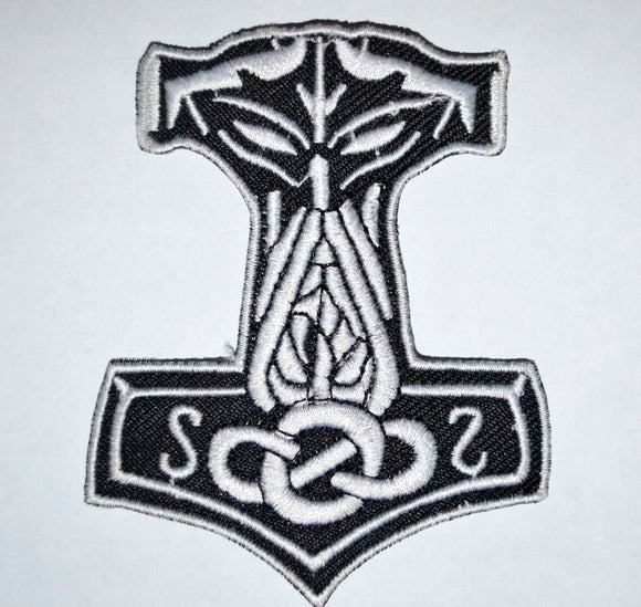 Mjolnir Viking Thor Hammer Loki Odin Skins Iron On Embroidered Patch - Fun Patches