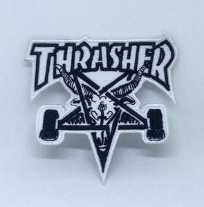 THRASHER Skate Goat Pentagram Skater Punk Iron Sew on Embroidered Patch - Fun Patches