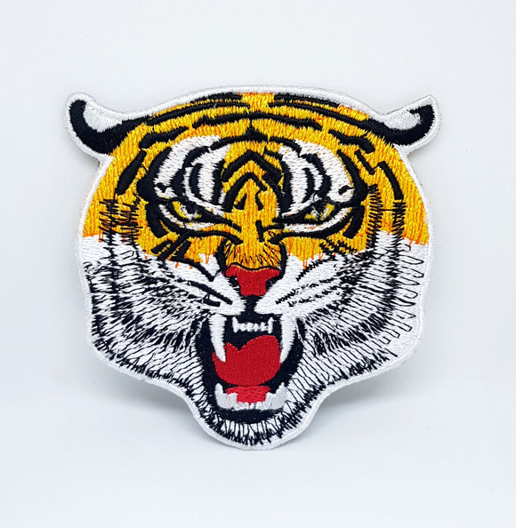 Animal dogs cats snakes honey bee bear spider lamb Iron/Sew on Patches - Tiger Head - Fun Patches
