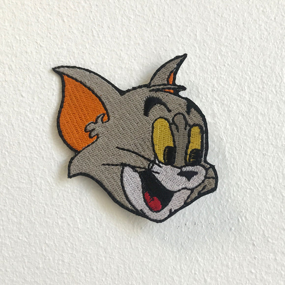 Tom Face Tom and Jerry cartoon cat Iron Sew On Embroidered Patch - Fun Patches