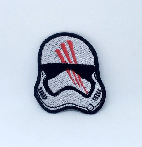 Star Wars Finn Helmet Iron on Sew on Embroidered Patch - Fun Patches