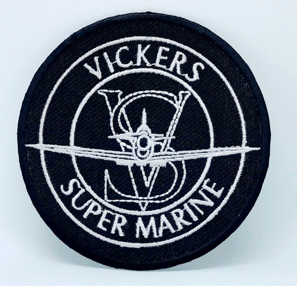 Vickers Super Marine Spitfire Aircraft Company Iron On Sew on Embroidered Patch