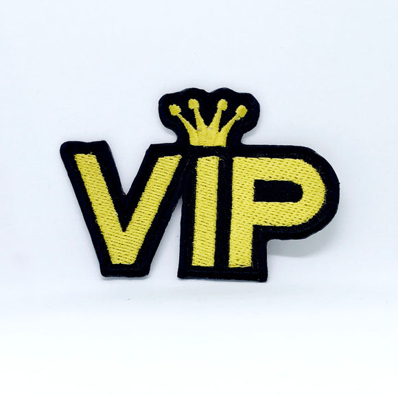 New Letter VIP Icon Acrylic Iron on Sew on Embroidered Patch - Fun Patches