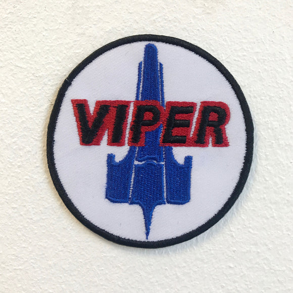 Battlestar Galactica Viper Pilot Badge Iron on Sew on Embroidered Patch - Fun Patches