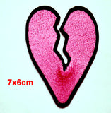 Colourful Beautiful Broken Heart Set Clothing Jacket Shirt Badge Iron on Sew on Embroidered for baby suits bag jeans patch#2388