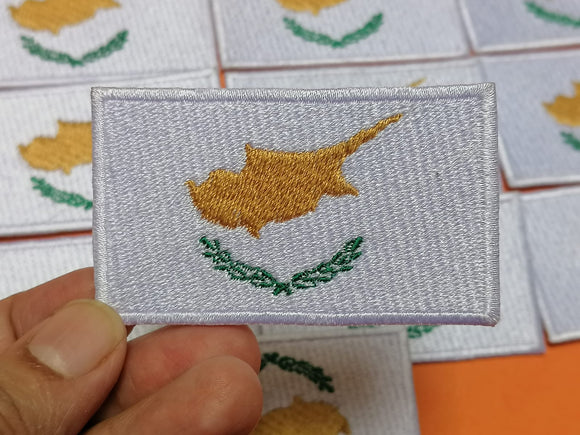 Cyprus National Country Flag Iron Sew on Embroidered Patch