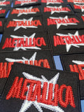 Metallica Red & White Iron on/Sew on Embroidered Patch