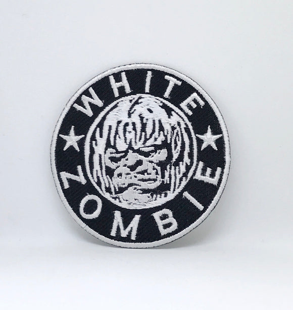 WHITE ZOMBIE Iron Sew On Embroidered Logo Patch