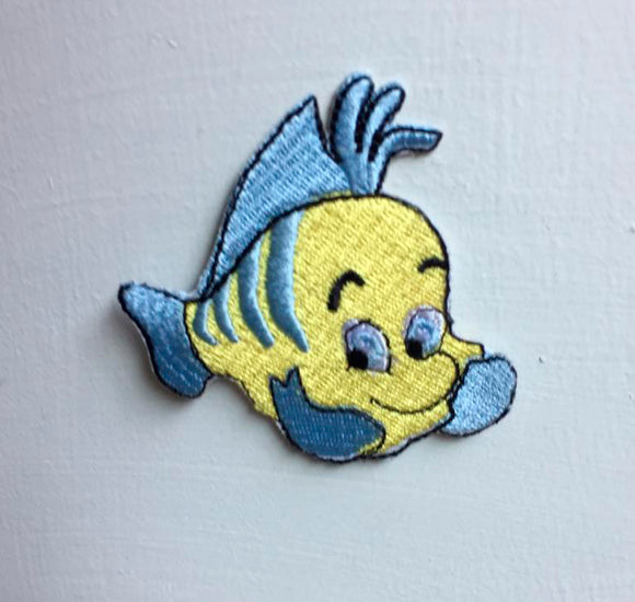 Little mermaid fish animated cartoon Art Badge Iron or sew on Embroidered Patch - Fun Patches