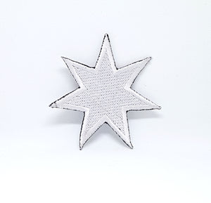 Cool Star White Iron 0r Sew on Embroidered Patch - Fun Patches